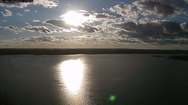 Lake Travis webcam, March 12, 2016 4:55 PM CT