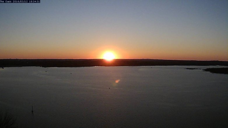 Lake Travis webcam, March 12, 2016 5:40 PM CT