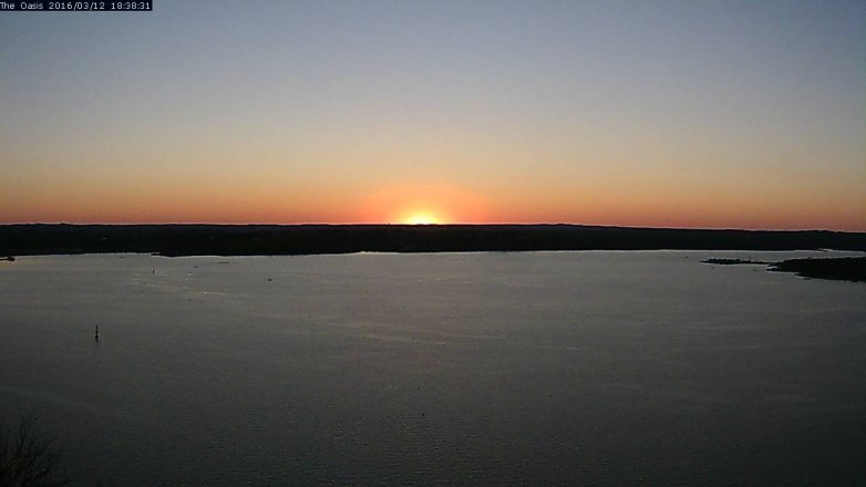 Lake Travis webcam, March 12, 2016 5:45 PM CT