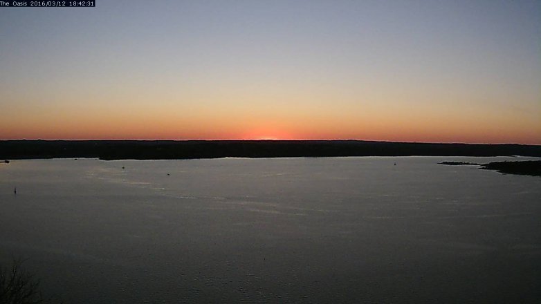 Lake Travis webcam, March 12, 2016 5:50 PM CT