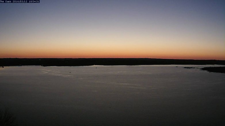 Lake Travis webcam, March 12, 2016 6:00 PM CT