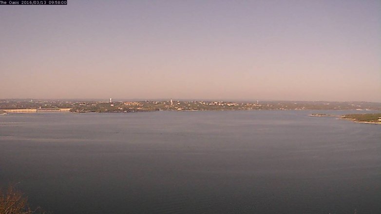 Lake Travis webcam, March 13, 2016 9:05 AM CT