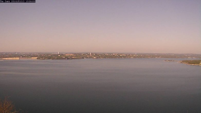 Lake Travis webcam, March 13, 2016 9:10 AM CT
