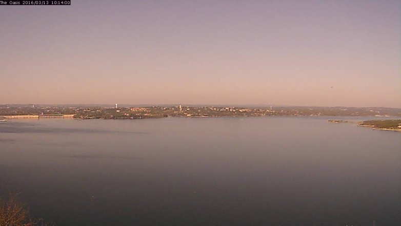 Lake Travis webcam, March 13, 2016 9:20 AM CT