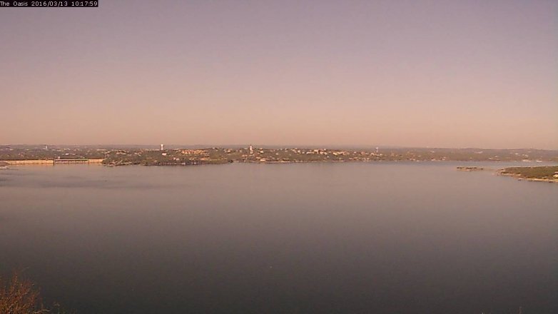 Lake Travis webcam, March 13, 2016 9:25 AM CT
