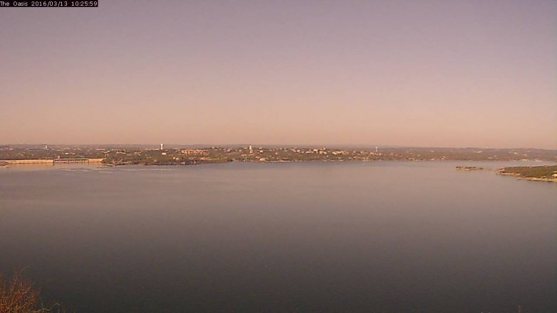 Lake Travis webcam, March 13, 2016 9:35 AM CT
