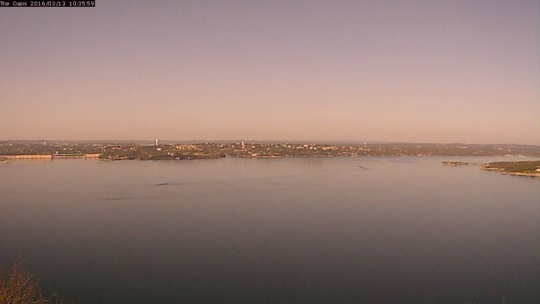 Lake Travis webcam, March 13, 2016 9:45 AM CT