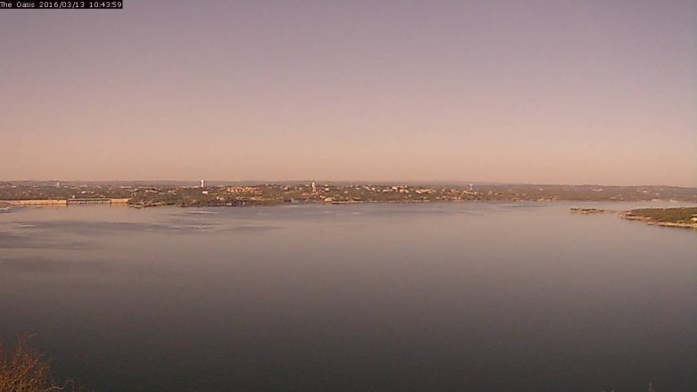 Lake Travis webcam, March 13, 2016 9:50 AM CT