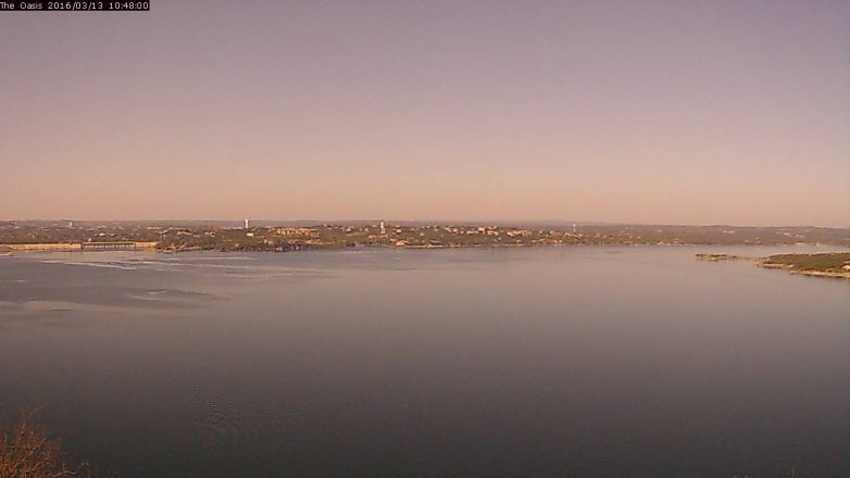 Lake Travis webcam, March 13, 2016 9:55 AM CT