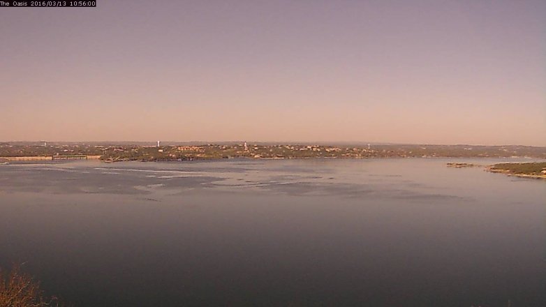 Lake Travis webcam, March 13, 2016 10:00 AM CT