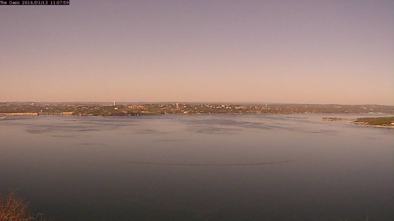 Lake Travis webcam, March 13, 2016 10:15 AM CT