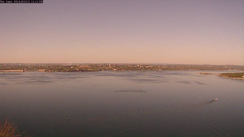 Lake Travis webcam, March 13, 2016 10:20 AM CT