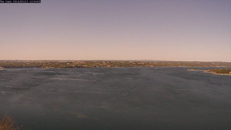 Lake Travis webcam, March 13, 2016 11:40 AM CT