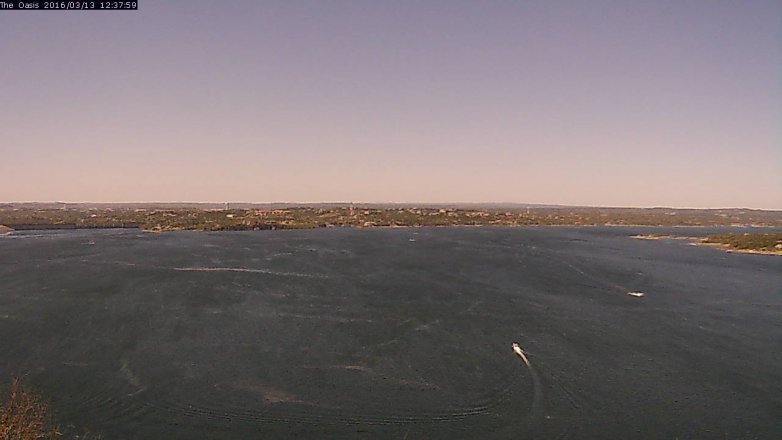 Lake Travis webcam, March 13, 2016 11:45 AM CT