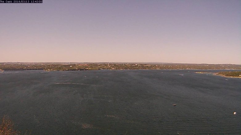 Lake Travis webcam, March 13, 2016 11:50 AM CT