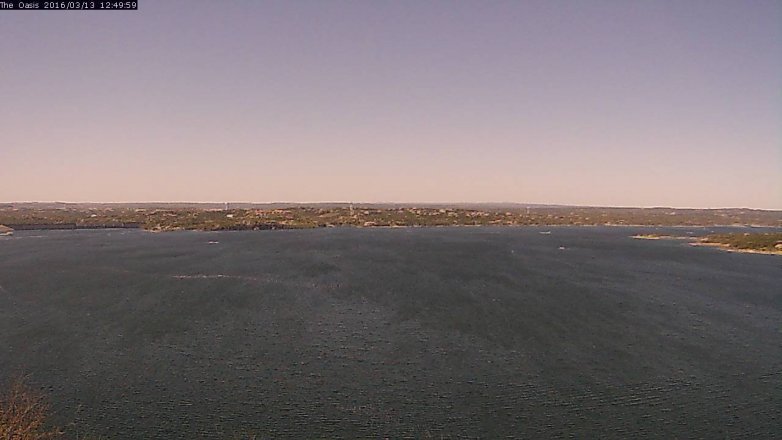 Lake Travis webcam, March 13, 2016 12:00 PM CT
