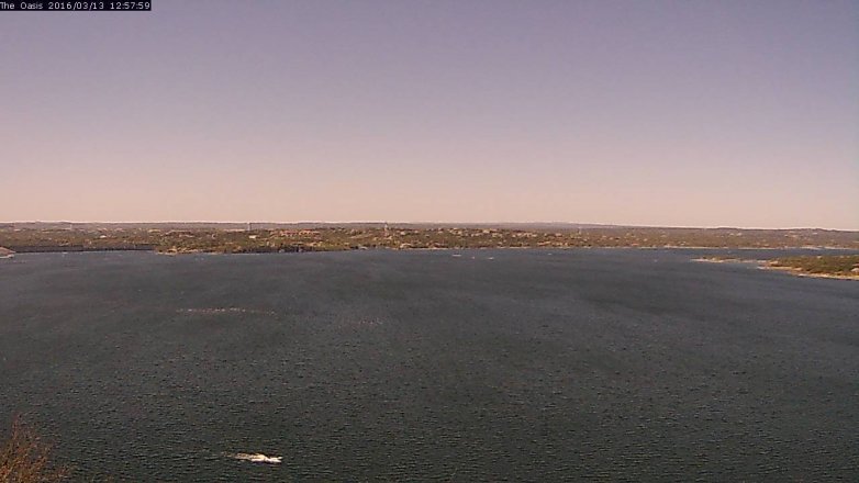 Lake Travis webcam, March 13, 2016 12:05 PM CT