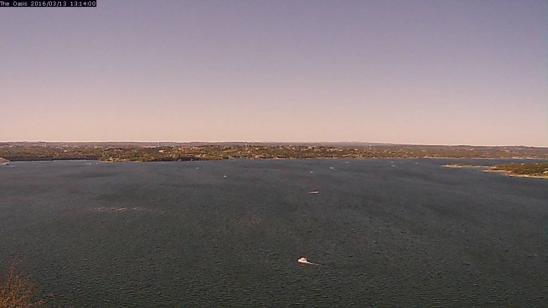 Lake Travis webcam, March 13, 2016 12:20 PM CT