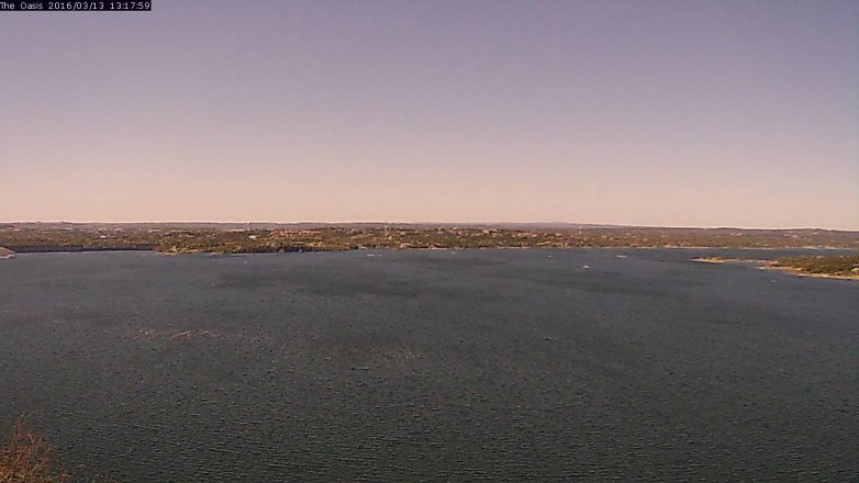 Lake Travis webcam, March 13, 2016 12:25 PM CT