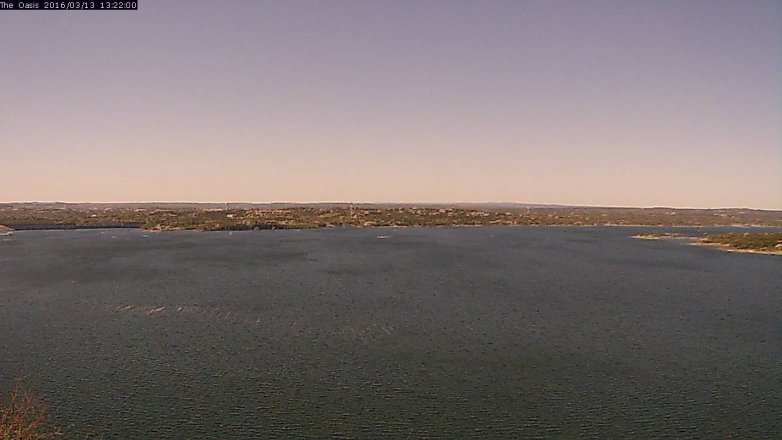 Lake Travis webcam, March 13, 2016 12:30 PM CT