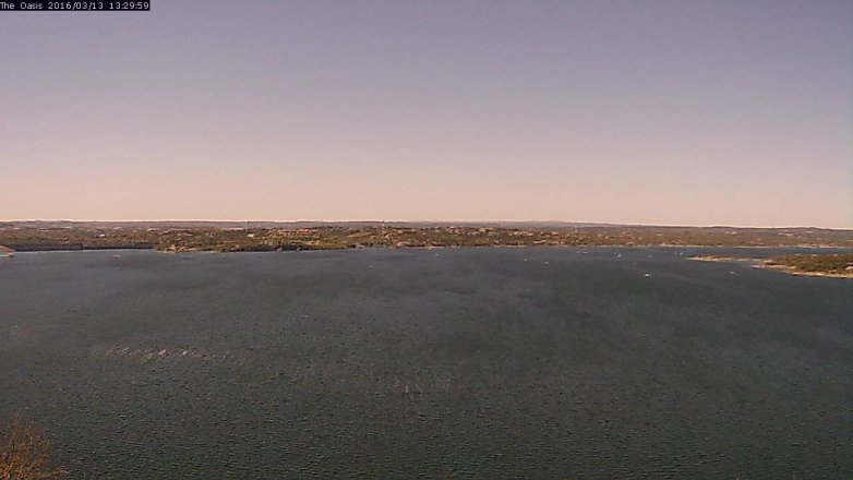 Lake Travis webcam, March 13, 2016 12:35 PM CT