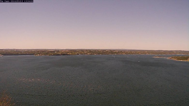 Lake Travis webcam, March 13, 2016 12:40 PM CT