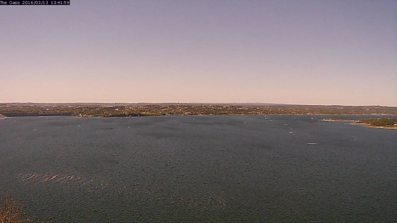 Lake Travis webcam, March 13, 2016 12:50 PM CT