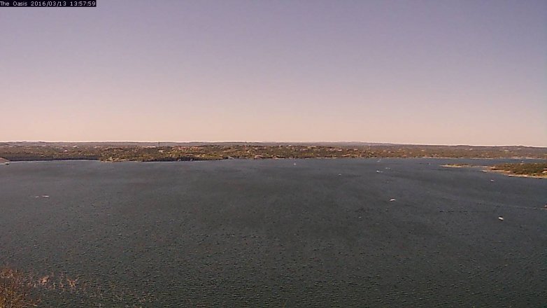 Lake Travis webcam, March 13, 2016 1:05 PM CT