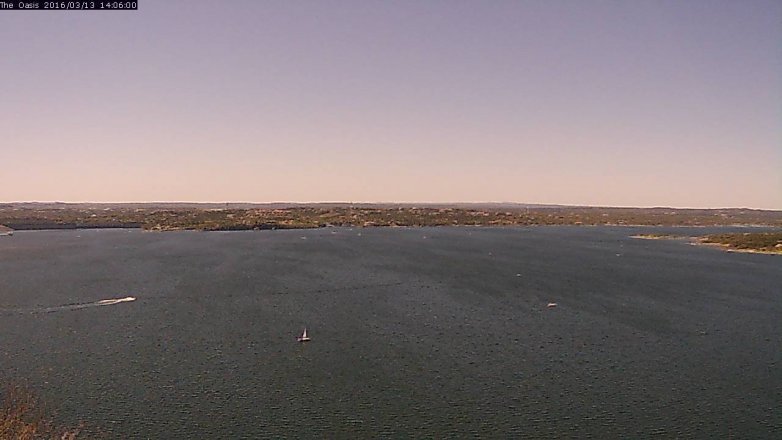 Lake Travis webcam, March 13, 2016 1:10 PM CT
