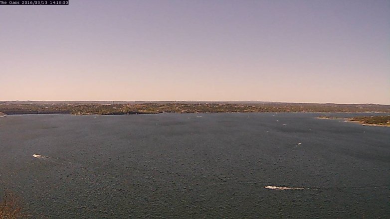 Lake Travis webcam, March 13, 2016 1:25 PM CT