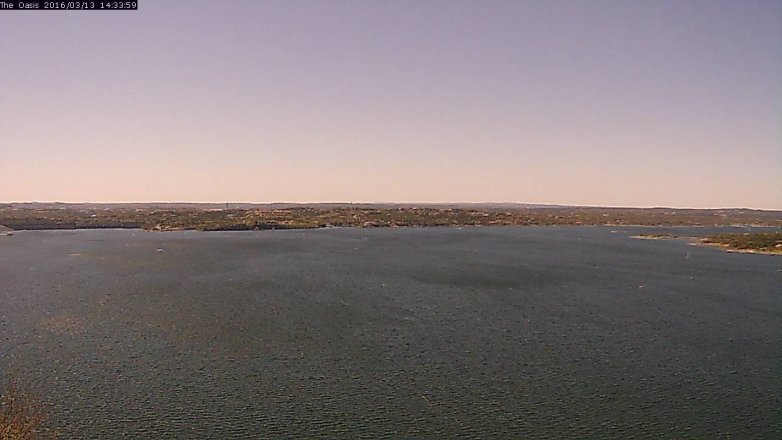 Lake Travis webcam, March 13, 2016 1:40 PM CT