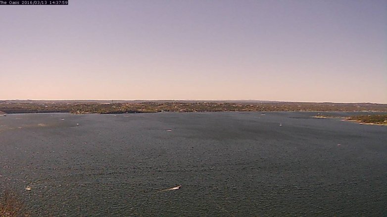 Lake Travis webcam, March 13, 2016 1:45 PM CT