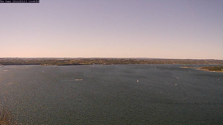 Lake Travis webcam, March 13, 2016 1:55 PM CT