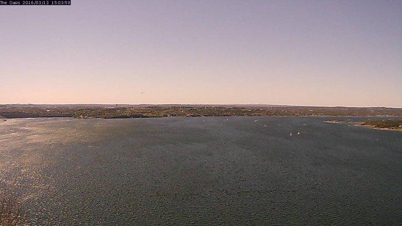 Lake Travis webcam, March 13, 2016 2:10 PM CT