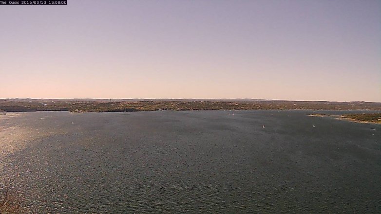 Lake Travis webcam, March 13, 2016 2:15 PM CT