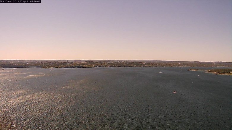Lake Travis webcam, March 13, 2016 2:25 PM CT