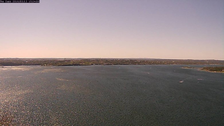 Lake Travis webcam, March 13, 2016 2:30 PM CT