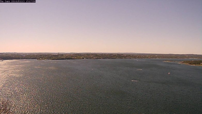 Lake Travis webcam, March 13, 2016 2:35 PM CT
