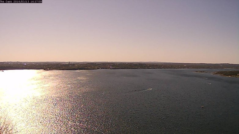 Lake Travis webcam, March 13, 2016 3:45 PM CT