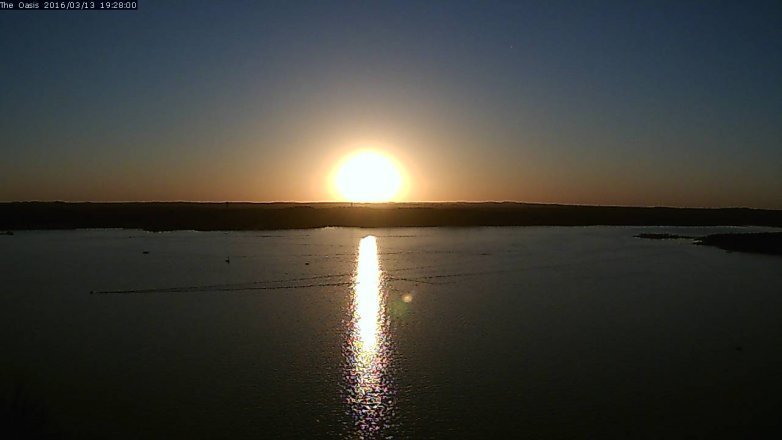 Lake Travis webcam, March 13, 2016 6:35 PM CT
