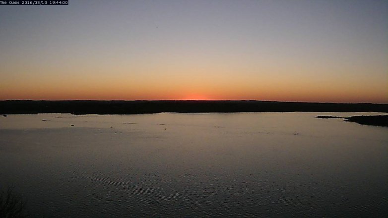Lake Travis webcam, March 13, 2016 6:50 PM CT