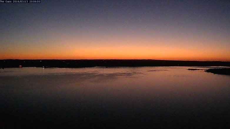 Lake Travis webcam, March 13, 2016 7:10 PM CT