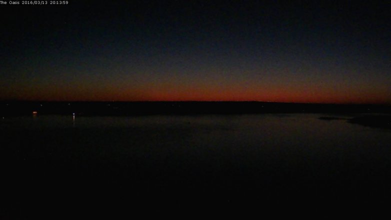 Lake Travis webcam, March 13, 2016 7:20 PM CT