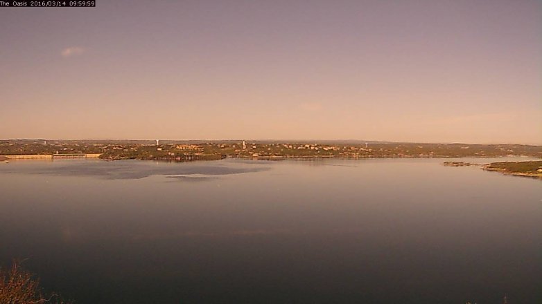 Lake Travis webcam, March 14, 2016 9:05 AM CT