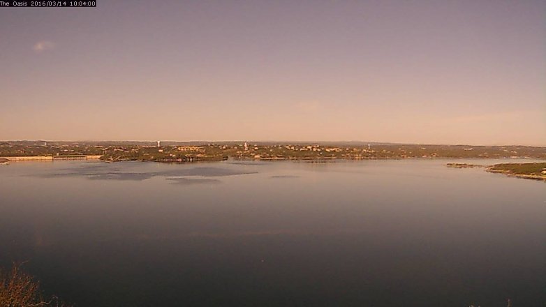 Lake Travis webcam, March 14, 2016 9:10 AM CT