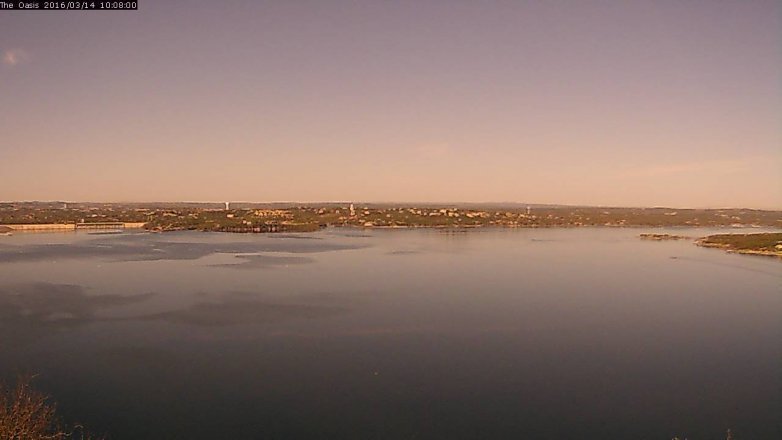 Lake Travis webcam, March 14, 2016 9:15 AM CT