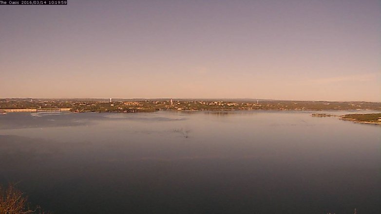 Lake Travis webcam, March 14, 2016 9:25 AM CT