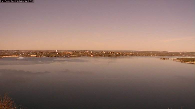 Lake Travis webcam, March 14, 2016 9:35 AM CT