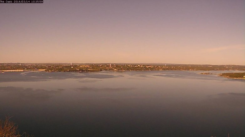 Lake Travis webcam, March 14, 2016 9:45 AM CT
