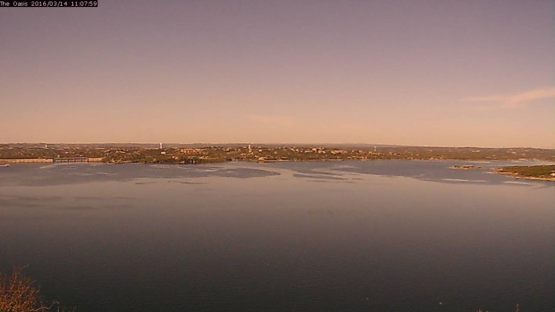 Lake Travis webcam, March 14, 2016 10:15 AM CT